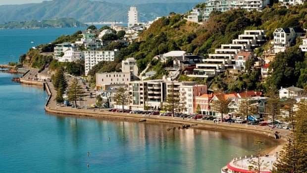 View of Wellington Harbour on New Zealand's North Island