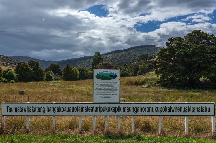 Longest place name sign Hawkes Bay New Zealand