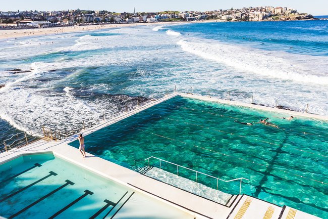 bondi beach with swimming pool