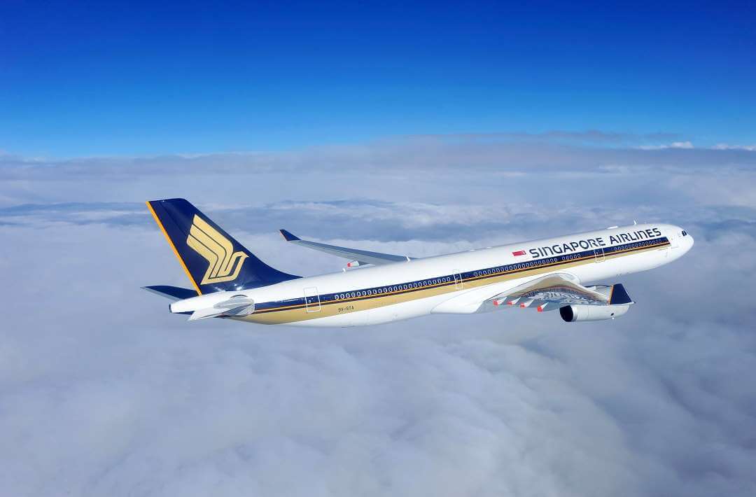 Singapore Airlines in sky