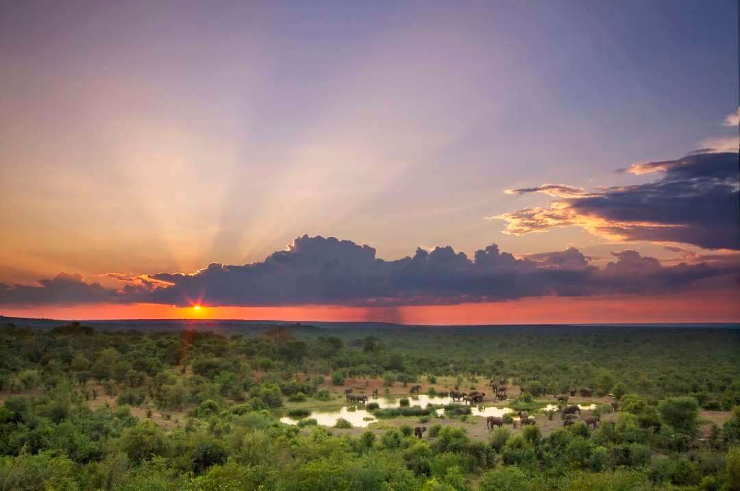 Victoria Falls Safari Lodge sunset