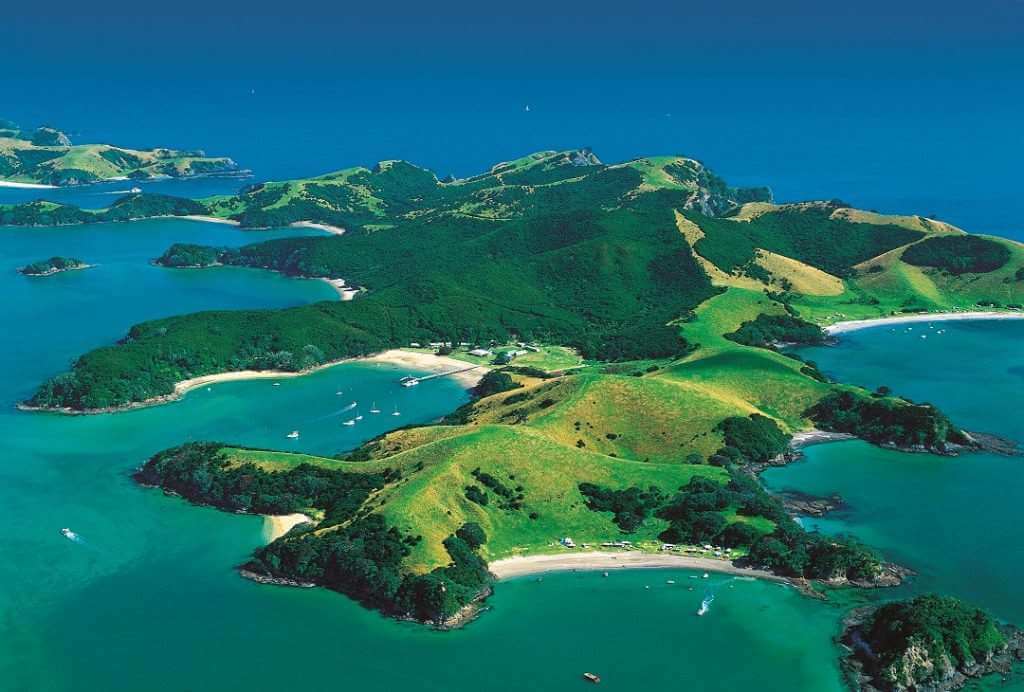 bay of island from the air - New Zealand