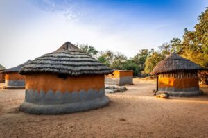 Traditional round Zimbabwian Huts in Matobo