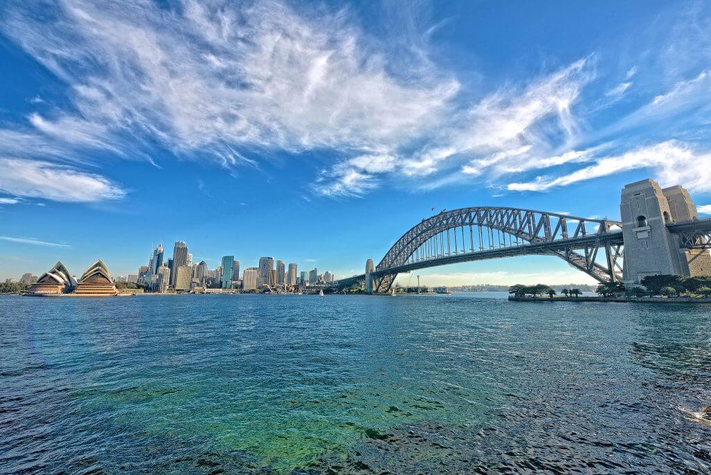 sydney harbour bridge water view