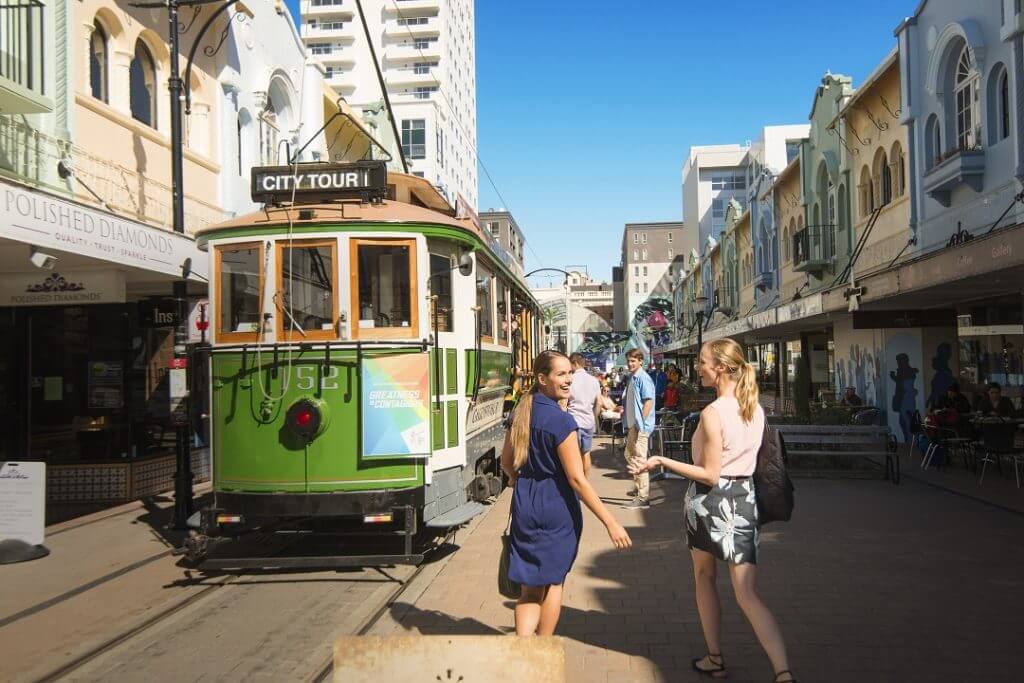 Christchurch city centre tram New Zealand