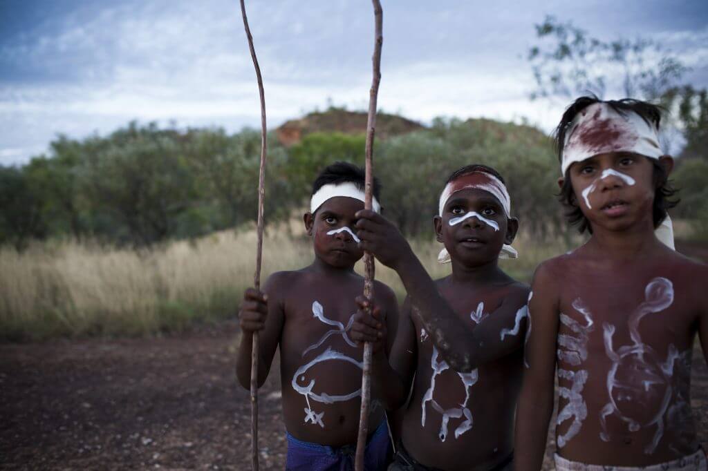 Aboriginal children Australian outback