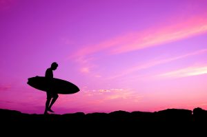 surfer in a beach in australia