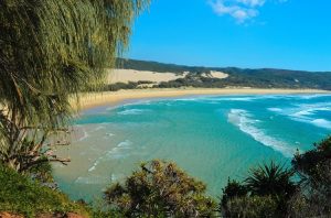 Fraser Island coastal view blue waters