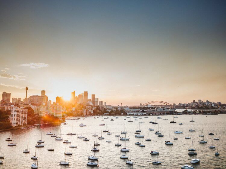 view of Sydney at dusk