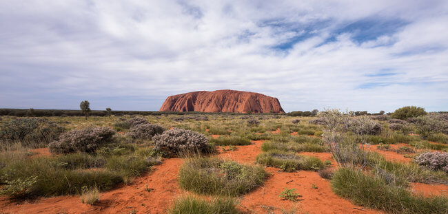 Landscape view at Uluru Australian outback