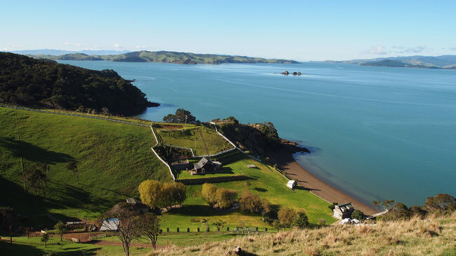 view of Waiheke Island Auckland New Zealand