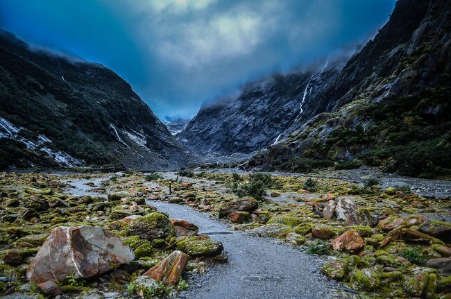 clouds franz josef glacier new zealand