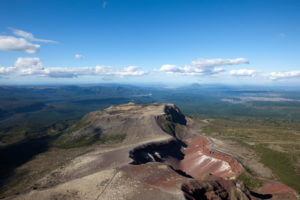 view from top mount tarawera new zealand