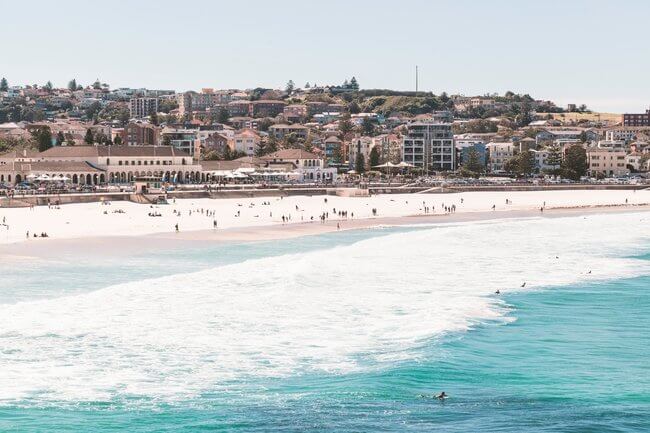 daytime view across bondi beach Australia