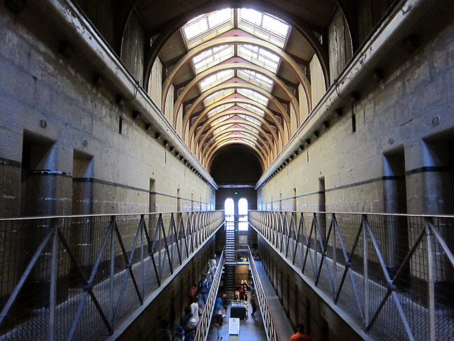 view inside old melbourne gaol Australia