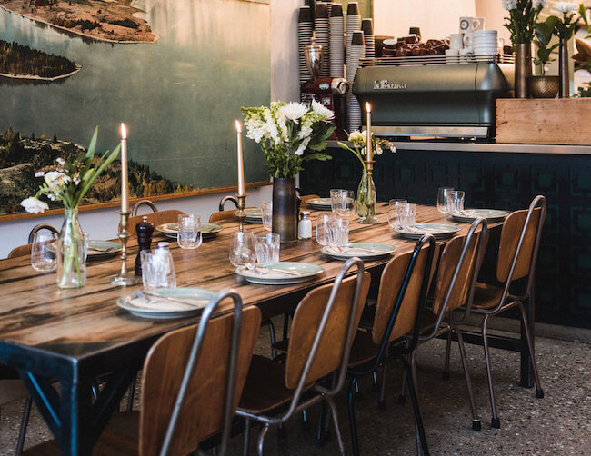 Queenstown New Zealand vegan and vegetarian cafe restaurant interior nicely decorated table