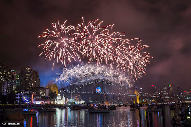New years eve fireworks in Sydney Australia