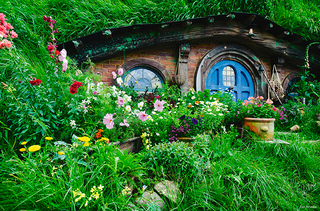 See where Bilbo Baggins lived, in the mythical town of Hobbiton