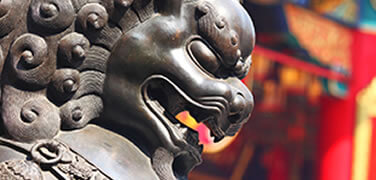 chinese lion statue