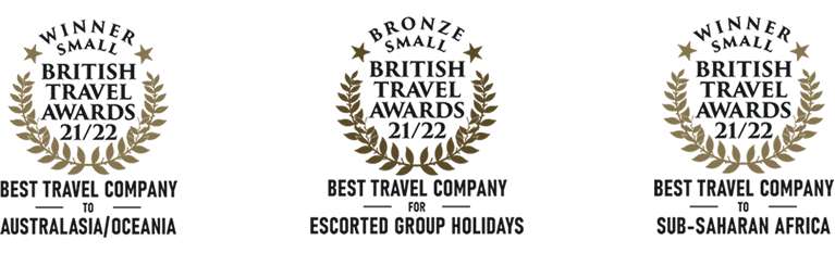 Distant Journeys BTA awards x6 Escorted, Sub-Sahara and Australasia