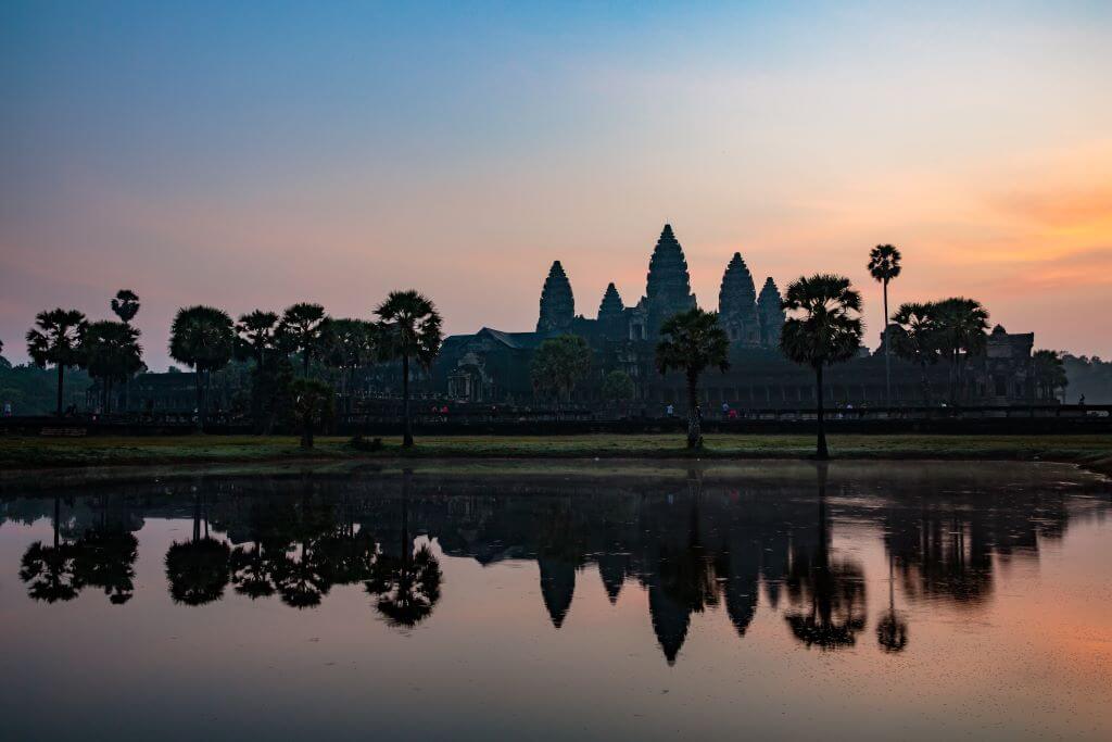 Angkor Wat temple at sunrise