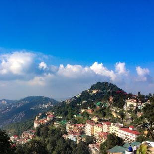 Aerial view of Shimla