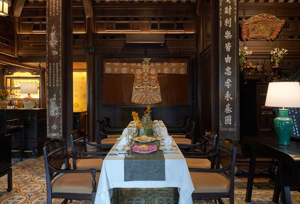 Royal dining table in Hue Vietnam
