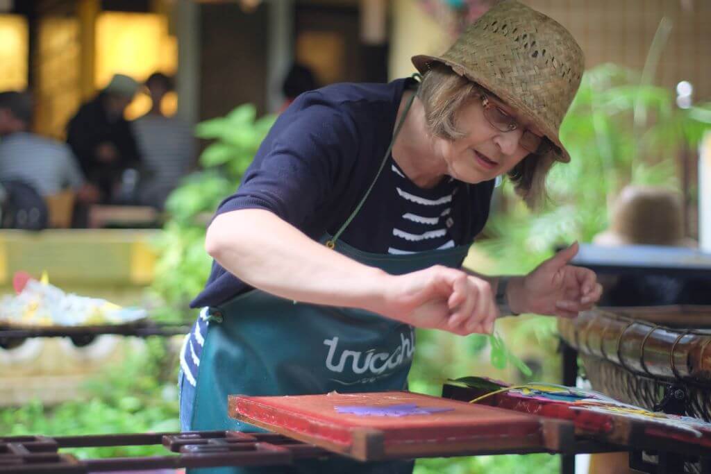 woman doing Truc Chi workshop in Hue Vietnam