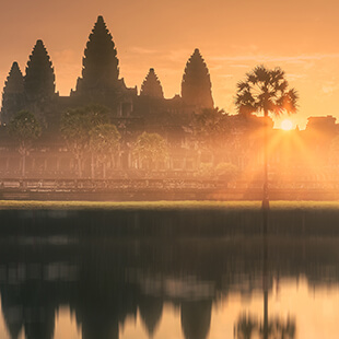 Sunrise over Angkor Wat temple