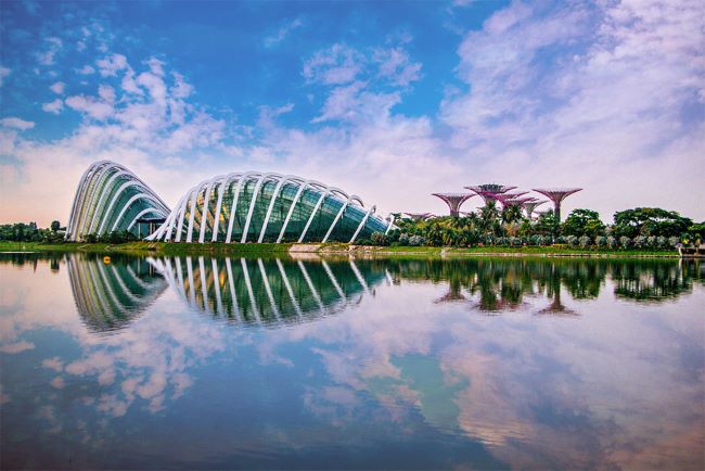 Singapore Gardens by the Bay view from across the water