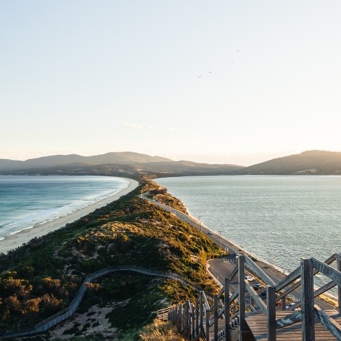 Bruny Island isthmus Tasmania