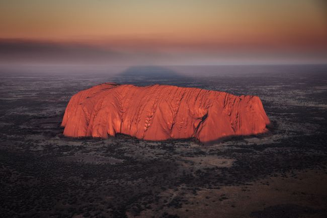 Impressive aerial of Uluru (Ayers Rock)