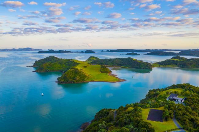 Aerial of Bay of Islands, New Zealand