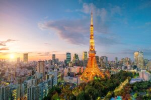 City image of Tokyo skyline