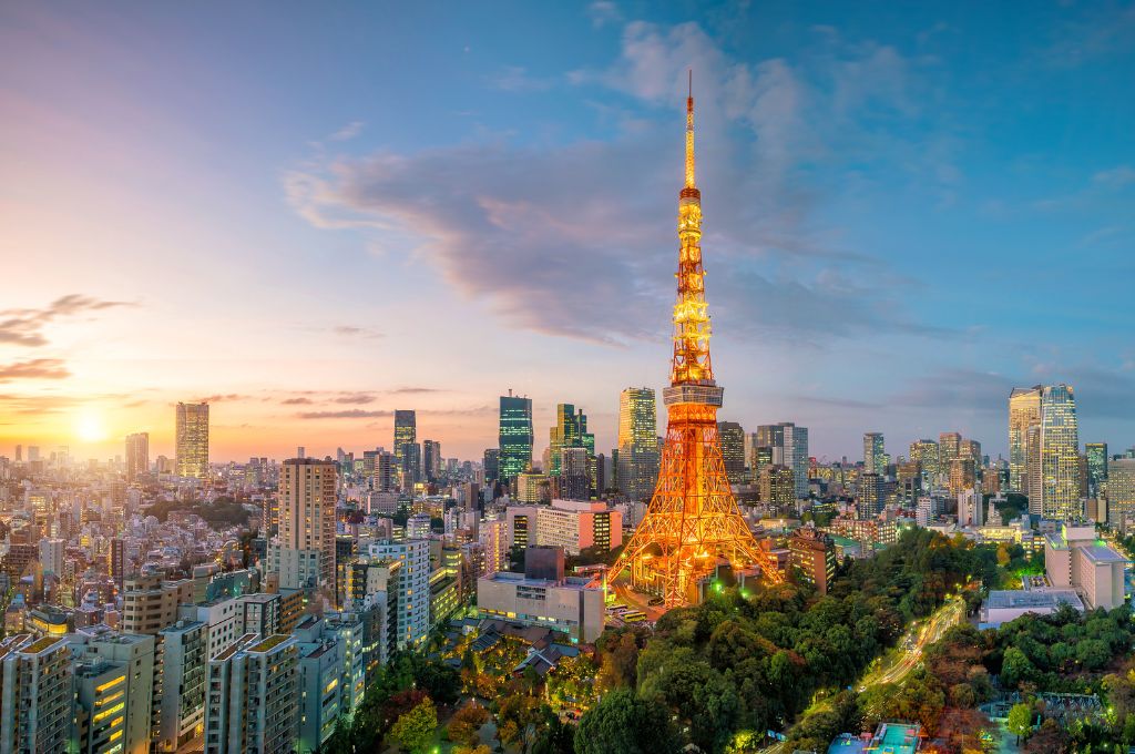 City image of Tokyo skyline