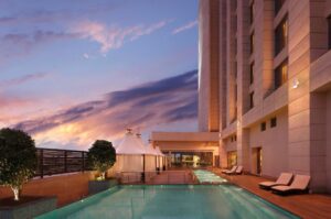 Pool side to chandi Hilton Hotel, Jaipur