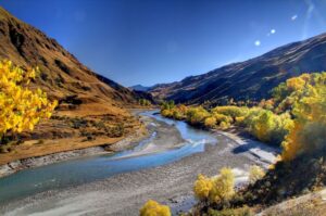 Skippers Canyon and Shotover River in Queenstown, New Zealand