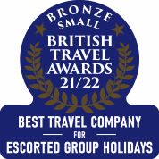 Distant Journeys 2022 BTA bronze award best travel company for escorted group holidays