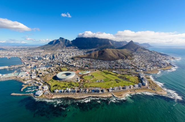 Arial view of Cape Town