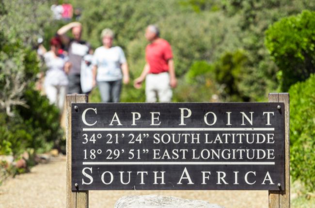Tourists walking at Cape Point