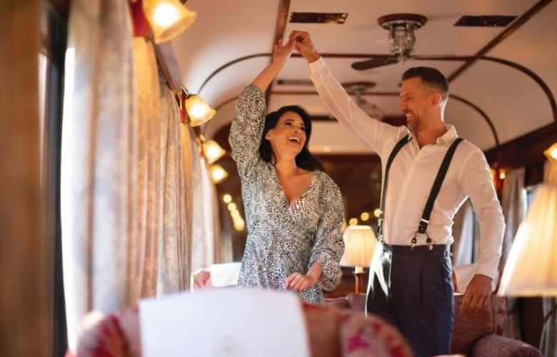 Couple dancing onboard Rovos Rail