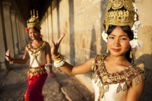 Cambodian Women Dancing Asia