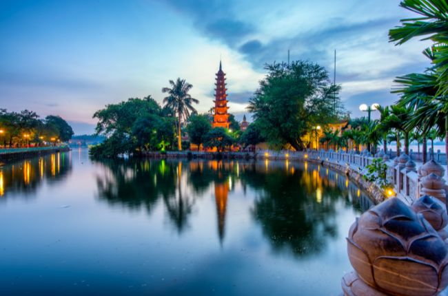 Tran Quoc Pagoda in Hanoi Vietnam