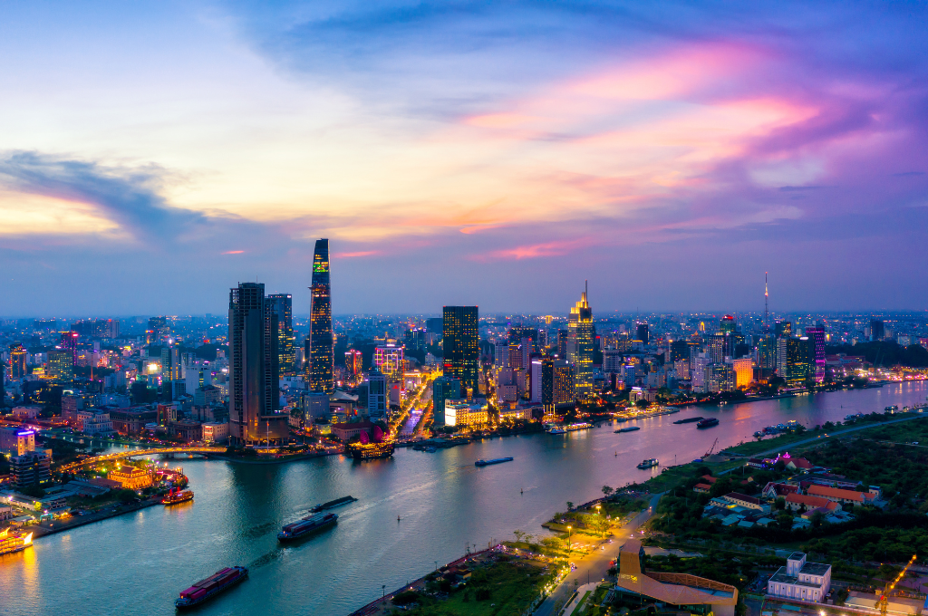 Aerial View of Ho Chi Minh City (Saigon)