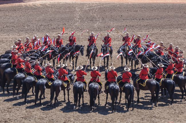 canadian guards on horses