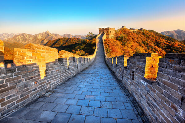 Great Wall of China in autumn