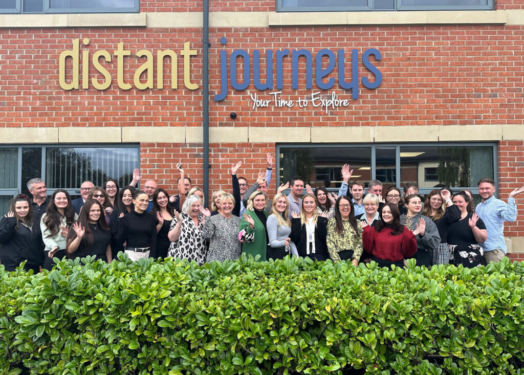 Distant Journeys staff outside offices